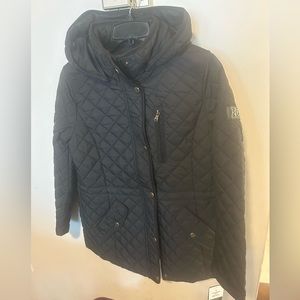 Ralph Lauren Diamond-Quilted Mockneck Jacket with hood